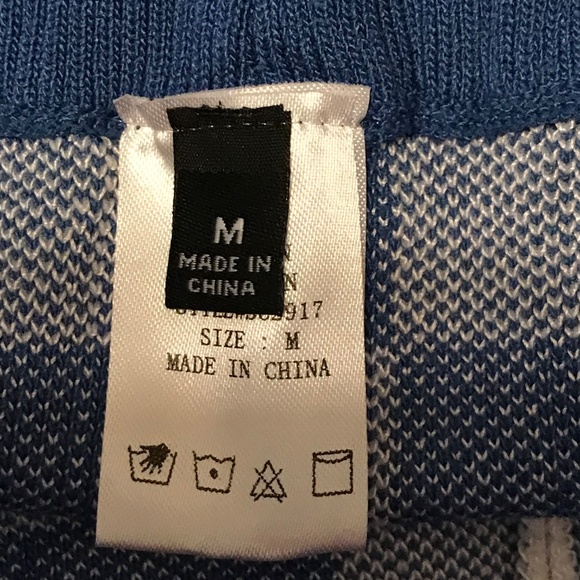 Knit Shorts Set Crop Top Knit Short Checks 2 Piece Shorts Set Blue Size Medium - Picture 12 of 16